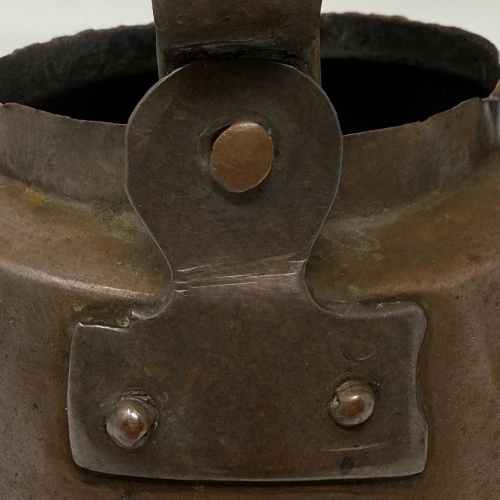 Primitive Antique Copper‎ Hand Crafted Tea Kettle Rustic Farmhouse Decor Vintage